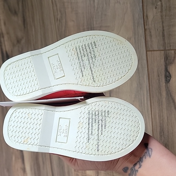 Janie and jack  red boat loafers - Picture 6 of 8